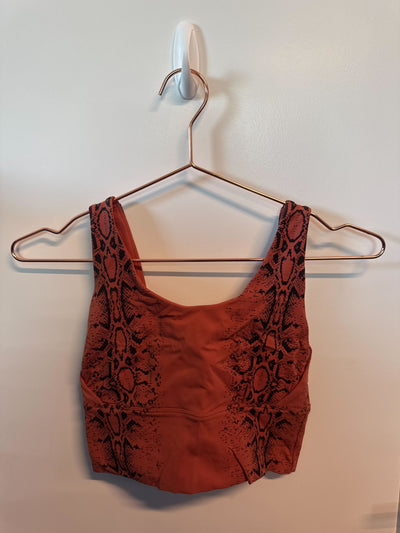 SAMPLE: Crop Bra | Orange Snakeskin - Small