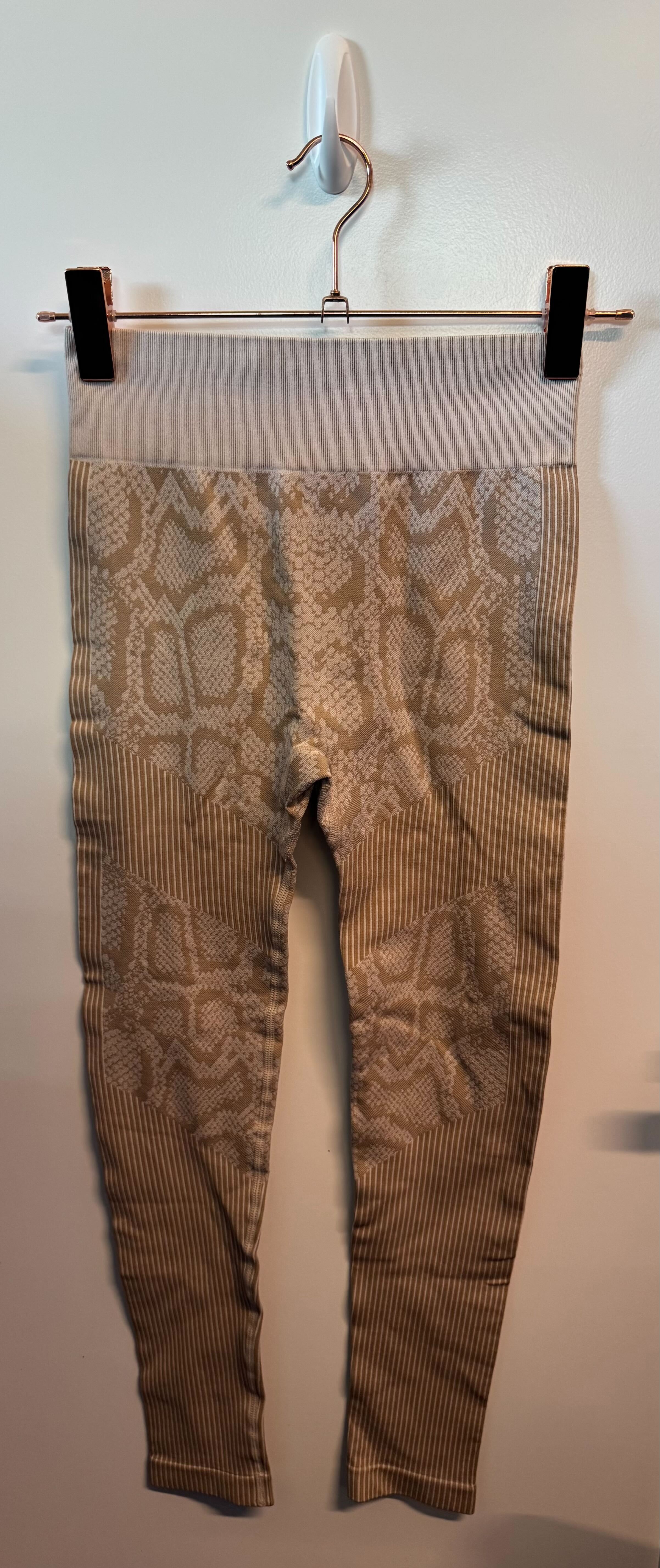 SAMPLE: Seamless Leggings | Tan Snakeskin - Medium