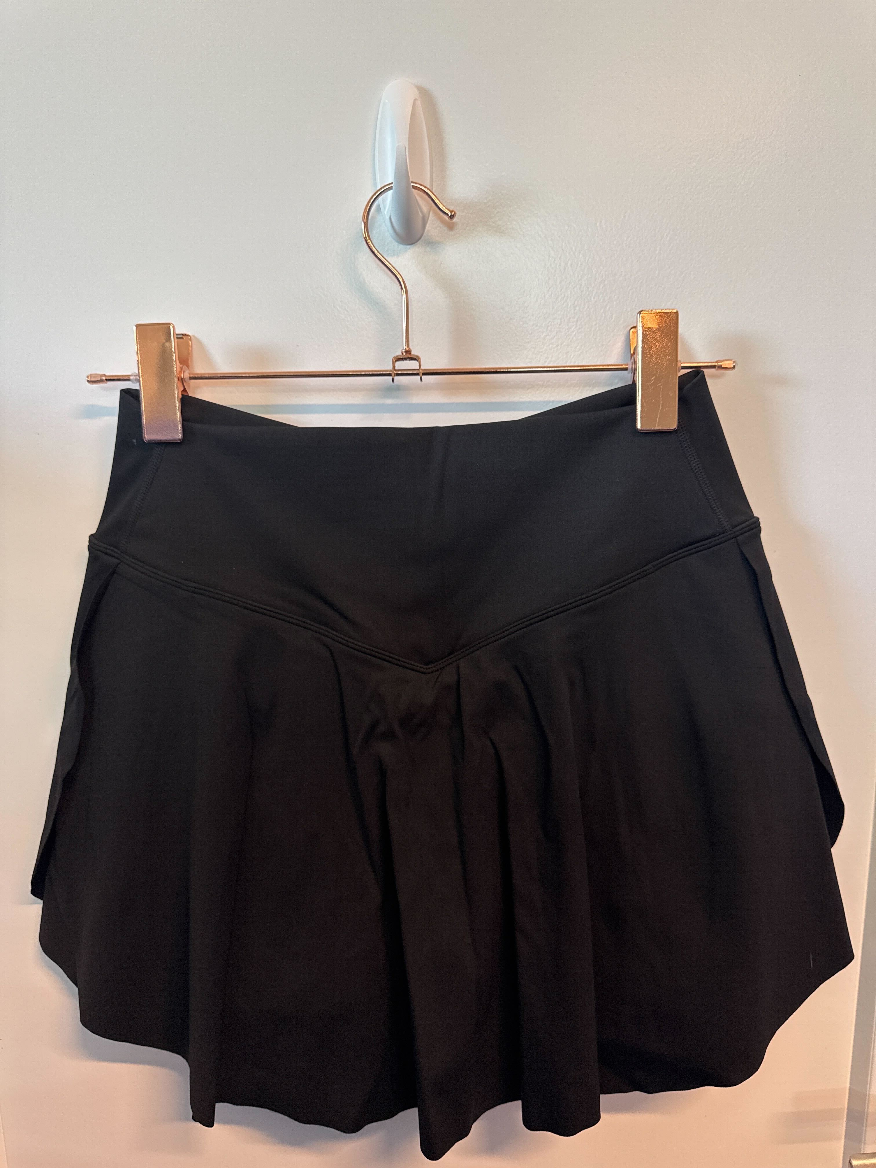 SAMPLE: Skort With Criss Cross Waist | Black - S