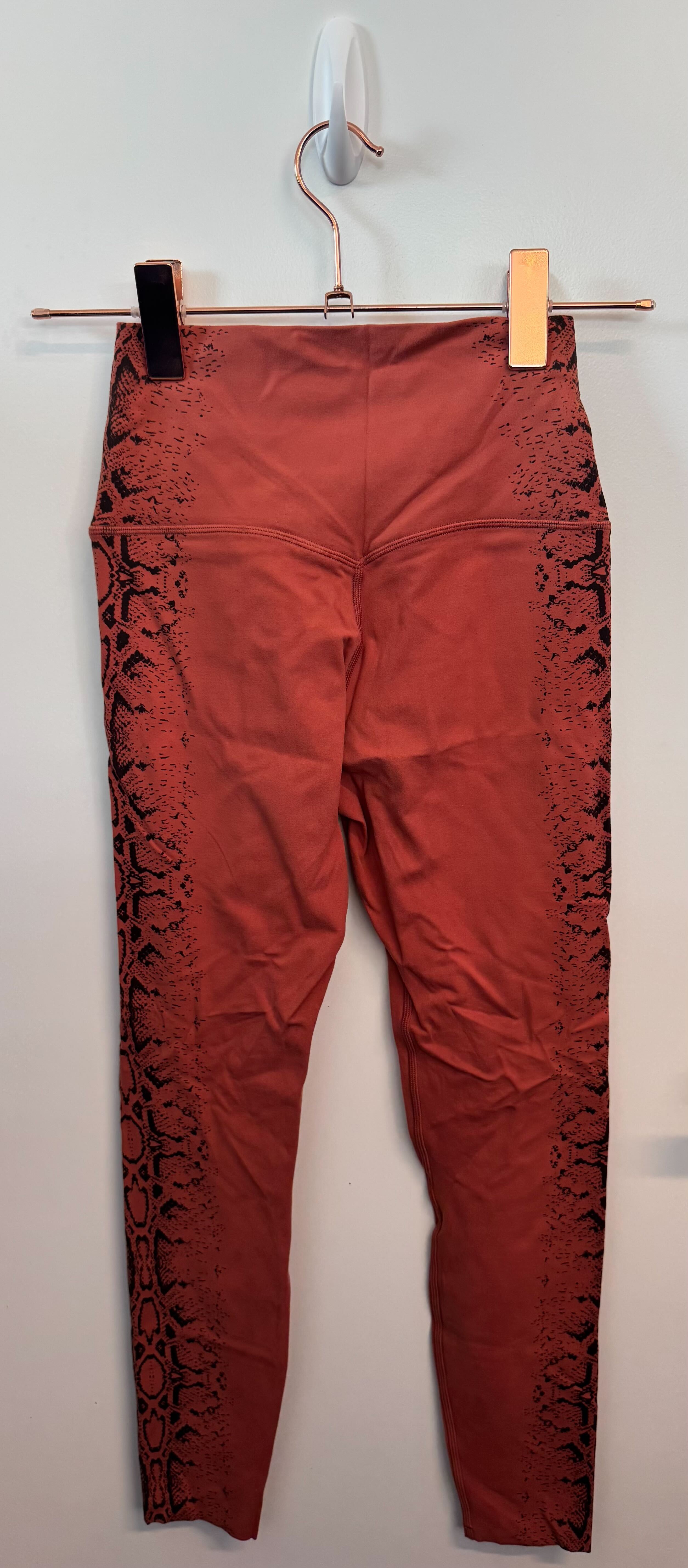 SAMPLE: Leggings | Orange Snakeskin - Small