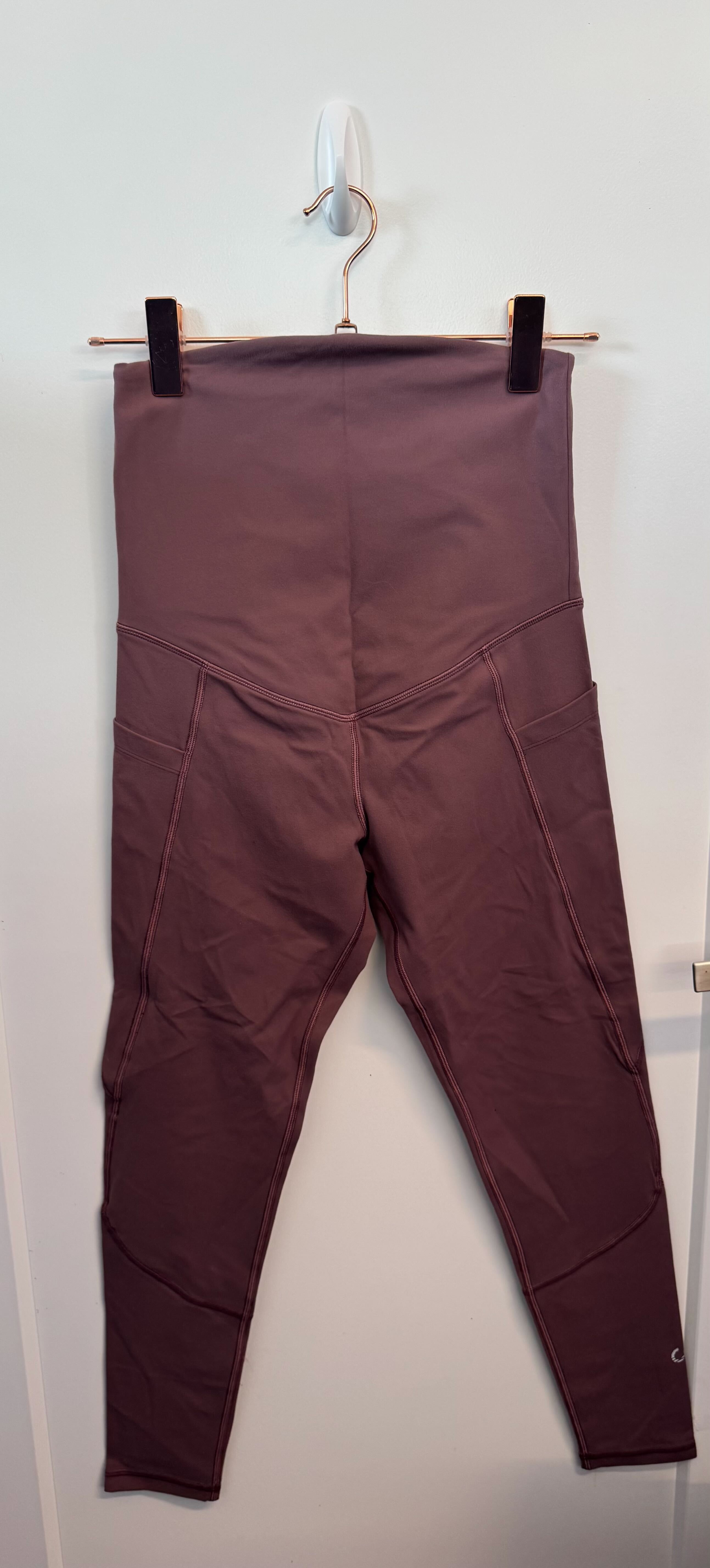 SAMPLE: Maternity Leggings With Pockets | Plum - Small