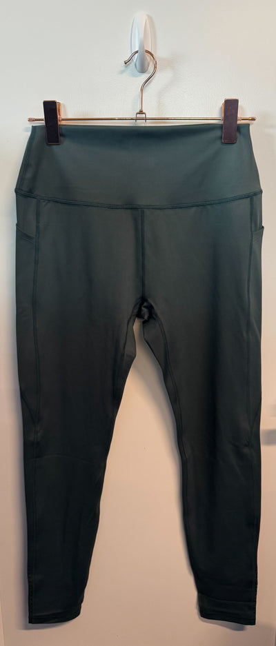 SAMPLE: Empowered Leggings With Pockets & Laser Cuts | Dark Green - XL