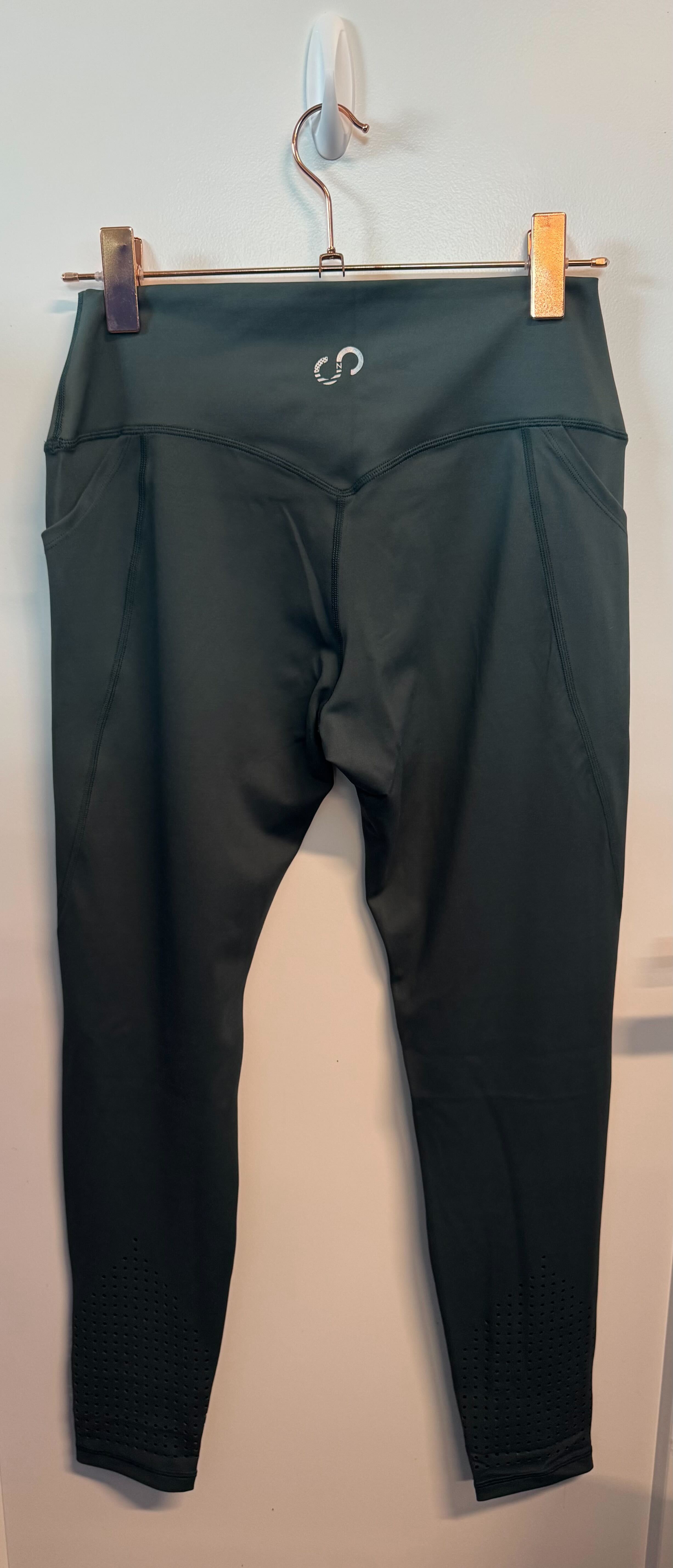 SAMPLE: Empowered Leggings With Pockets & Laser Cuts | Dark Green - XL