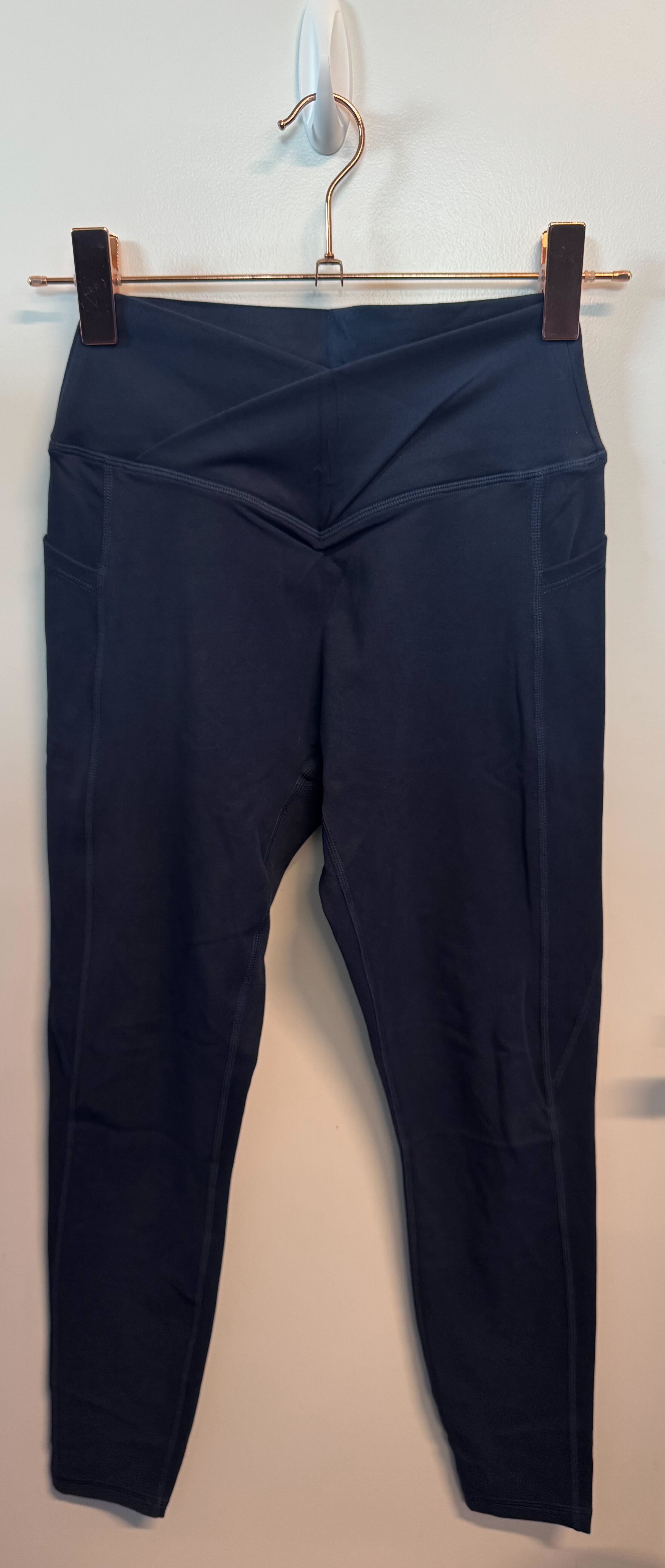 SAMPLE: Empowered Double Brushed Leggings With Pockets | Blue - Small