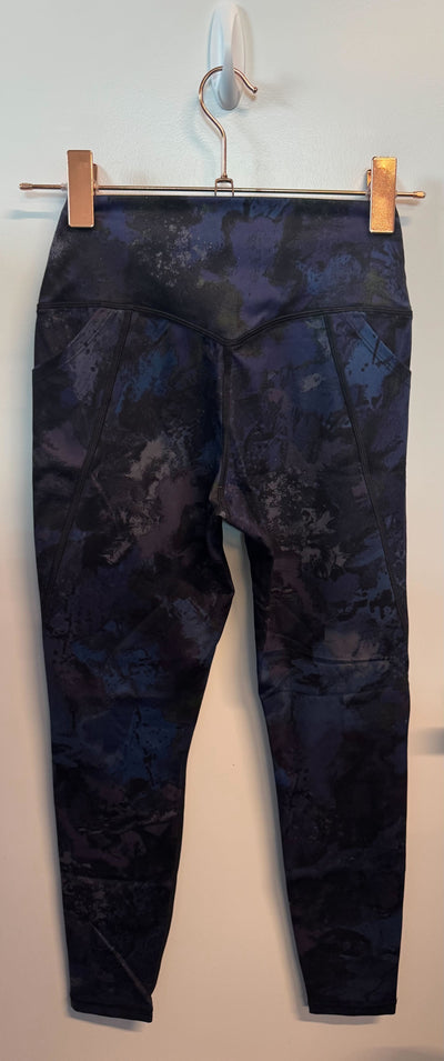 SAMPLE: Leggings With Pockets | Black & Purple Multicolored - S