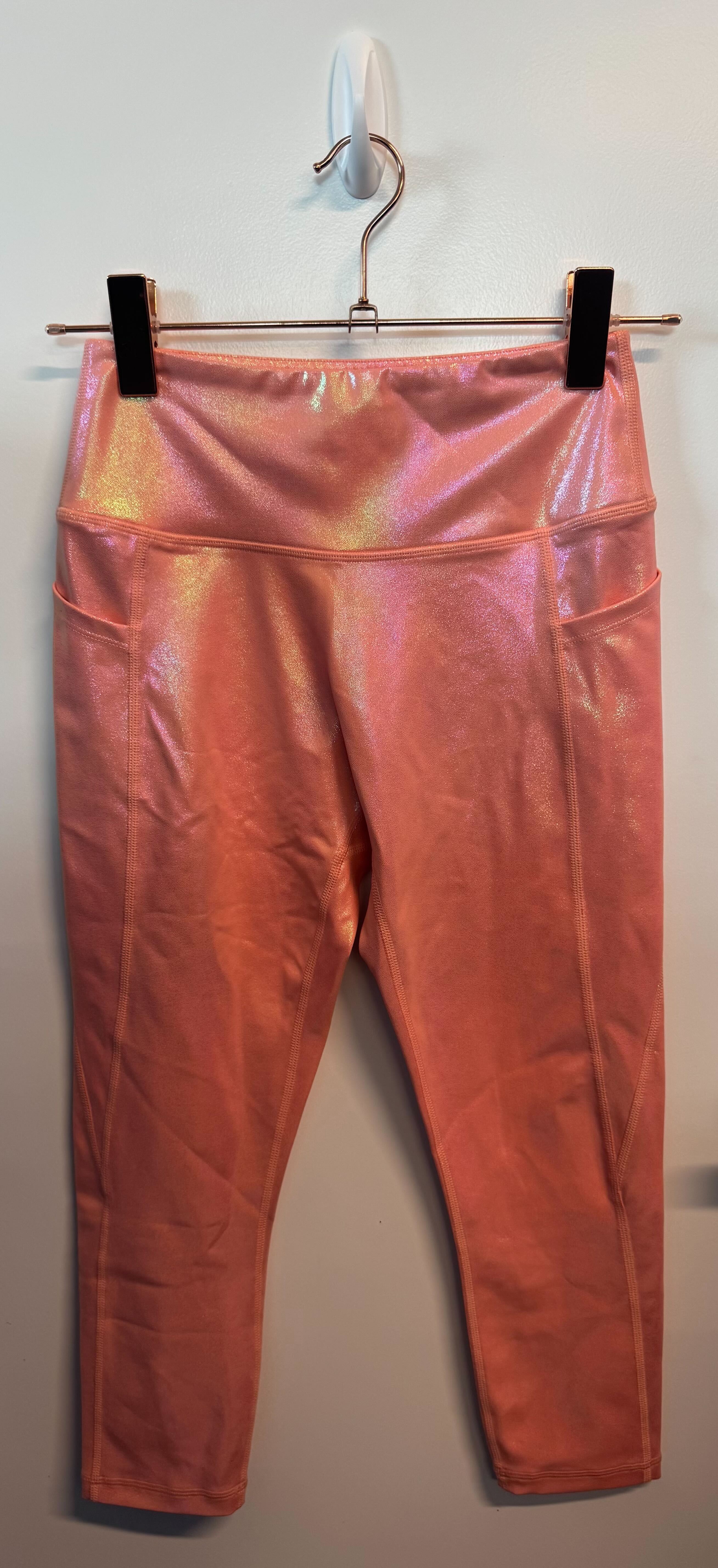 SAMPLE: Empowered Capris With Pockets | Pink Shimmer - S