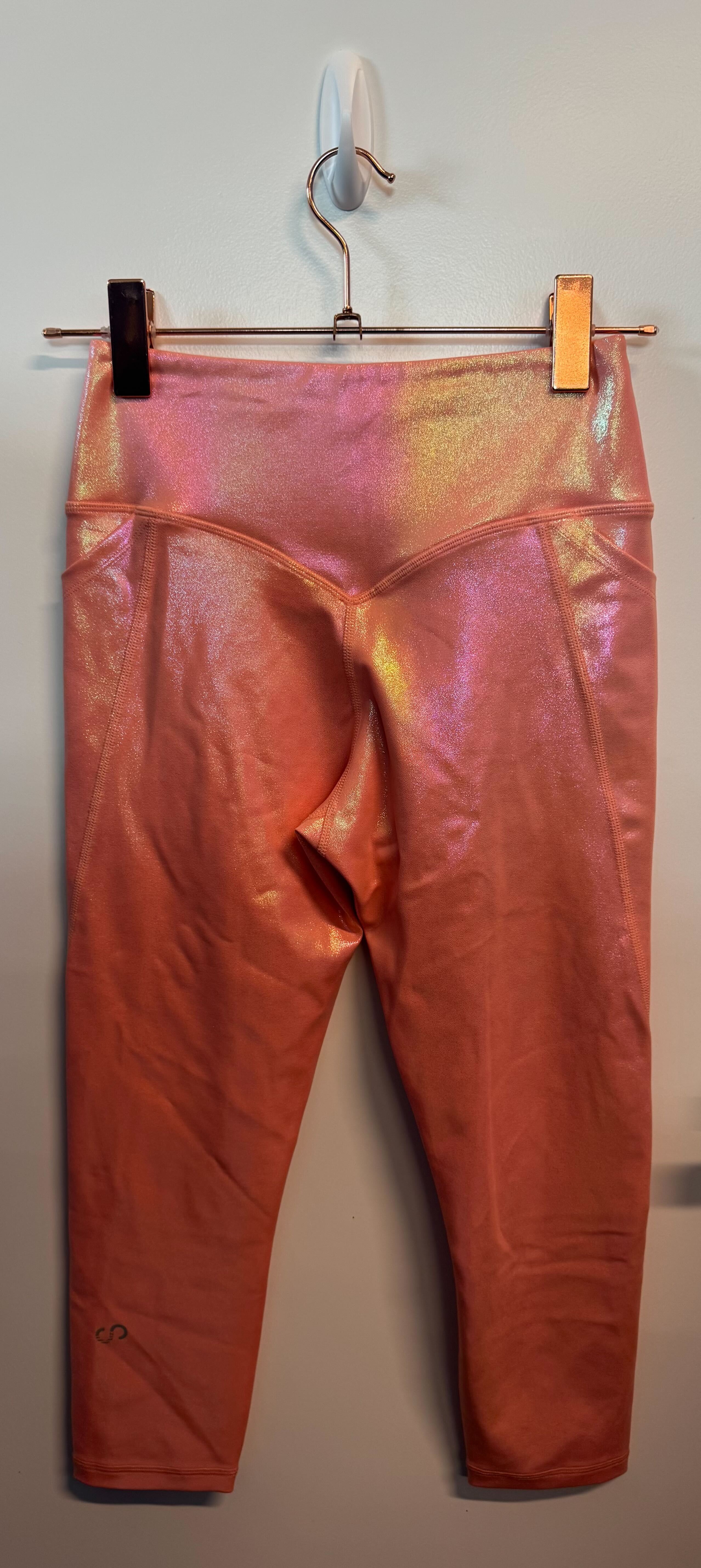 SAMPLE: Empowered Capris With Pockets | Pink Shimmer - S