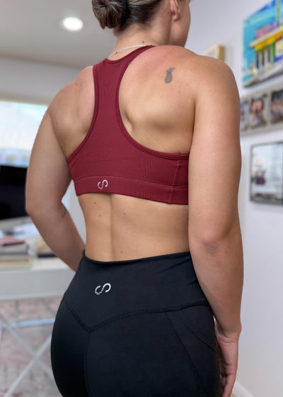 Empowered Sports Bra | Merlot