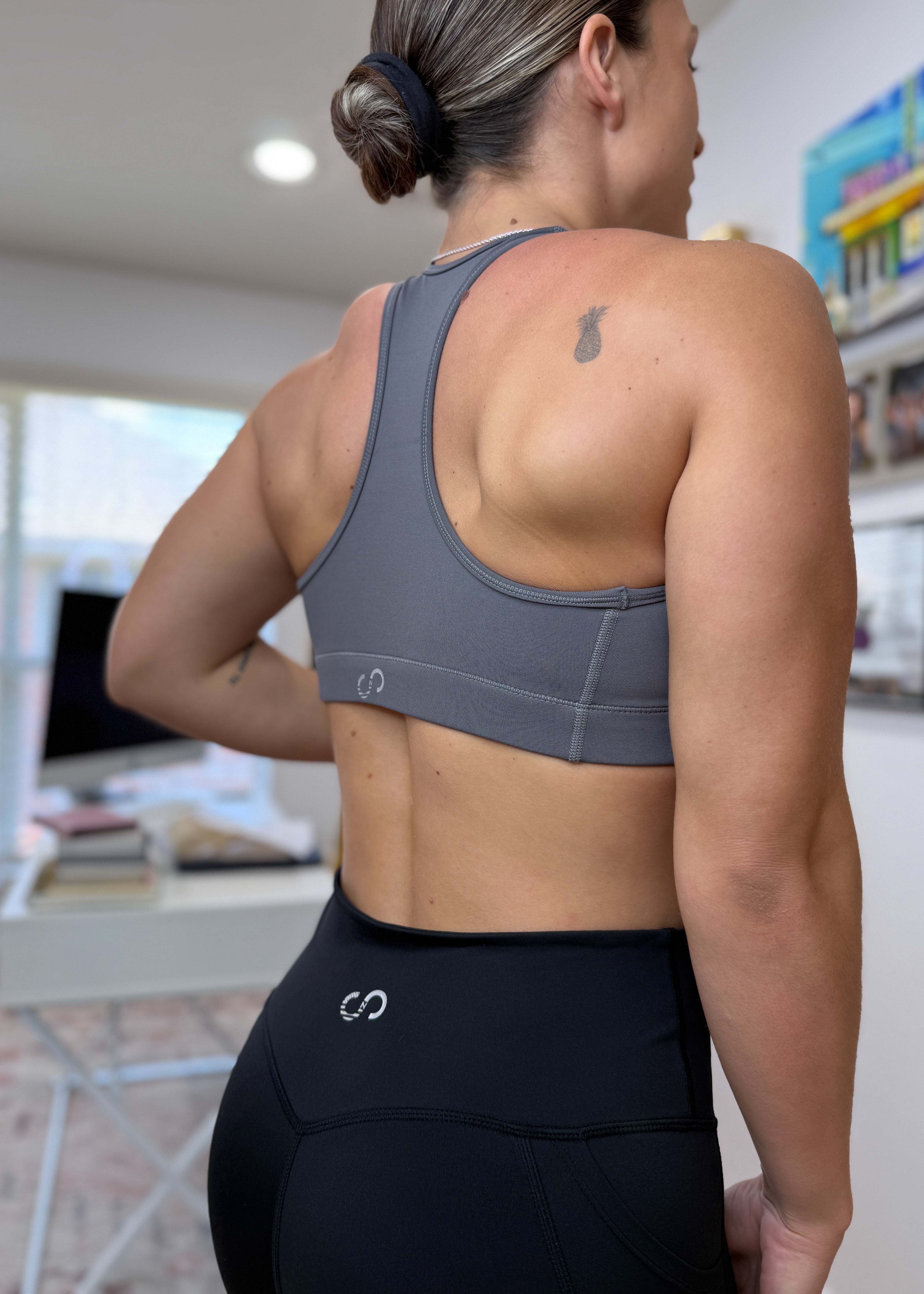 Empowered Sports Bra | Charcoal Grey