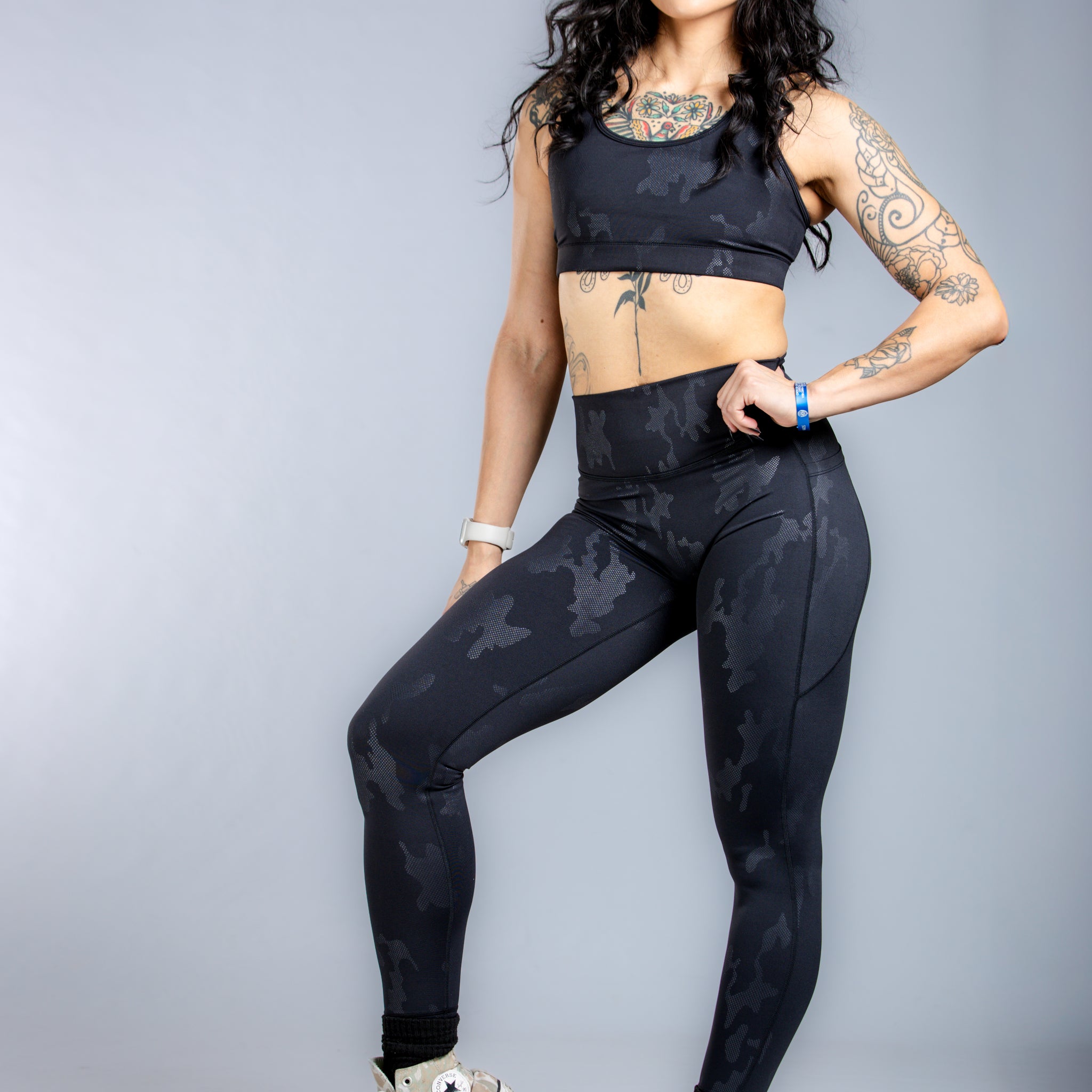 Empowered Leggings With Pockets | Black Camo