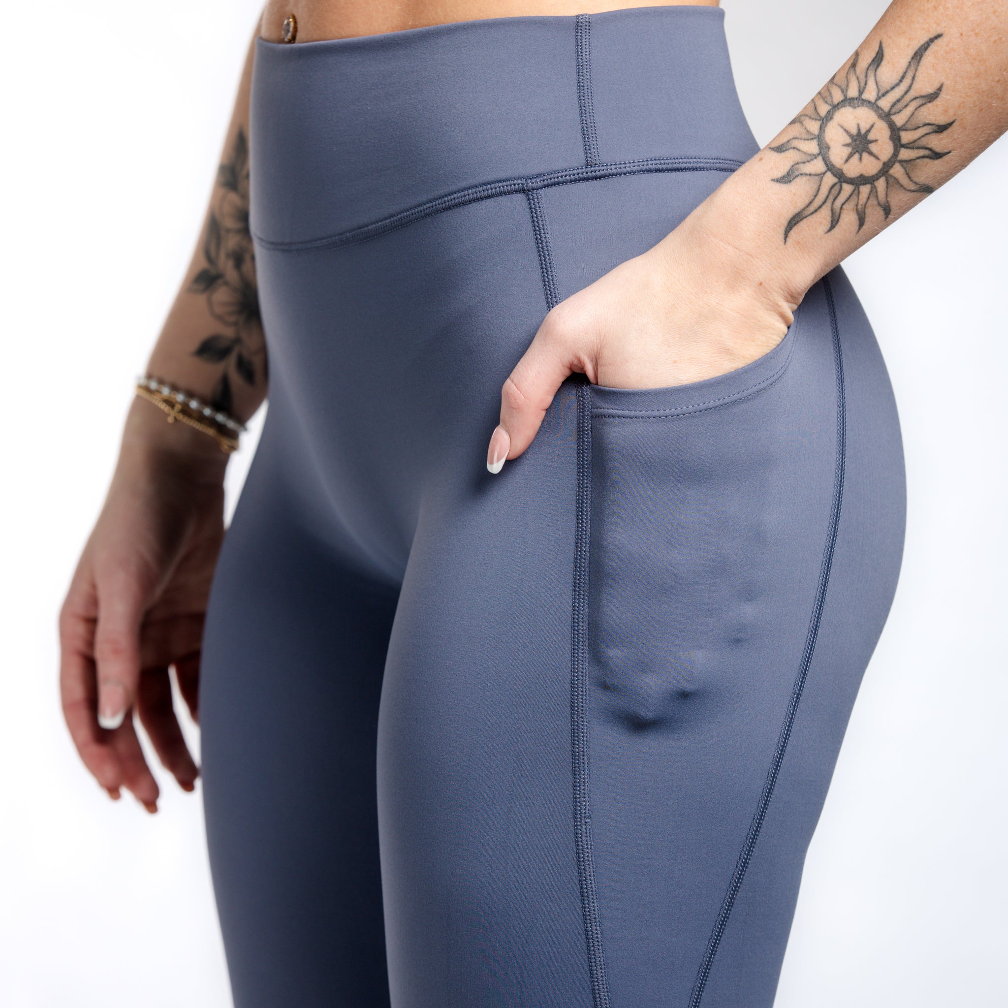 Executive Leggings With Pockets & Scrunch | Ocean Blue
