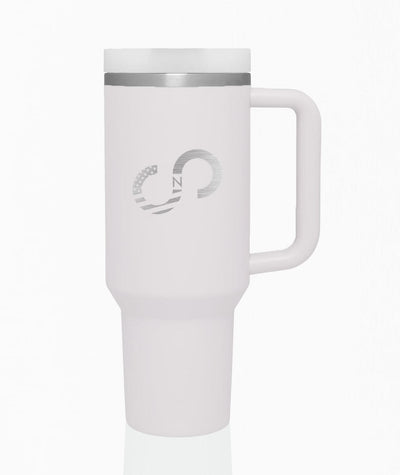 30oz. Tumbler With Handle | White