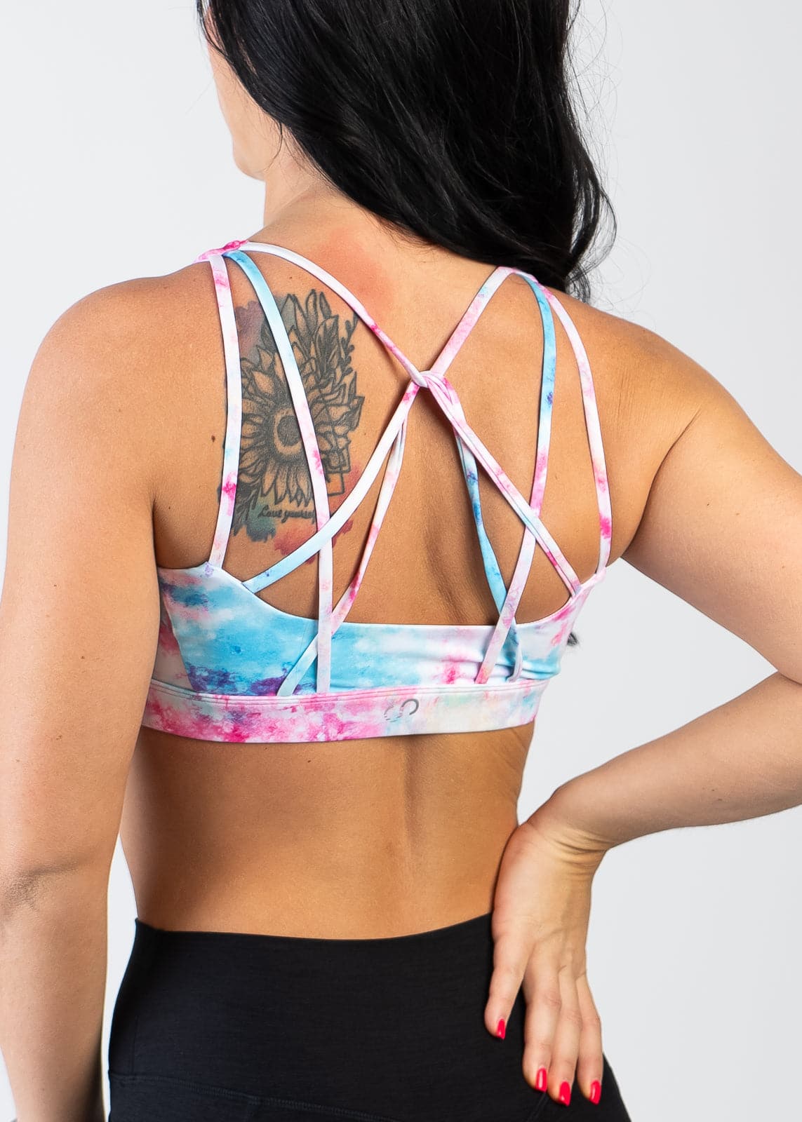 Essential Strappy Bra |  Rainbow Tie-Dye