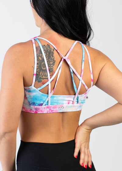 Essential Strappy Bra |  Rainbow Tie-Dye