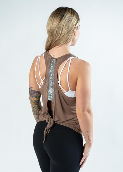 Tie Back Tank Top | Mocha