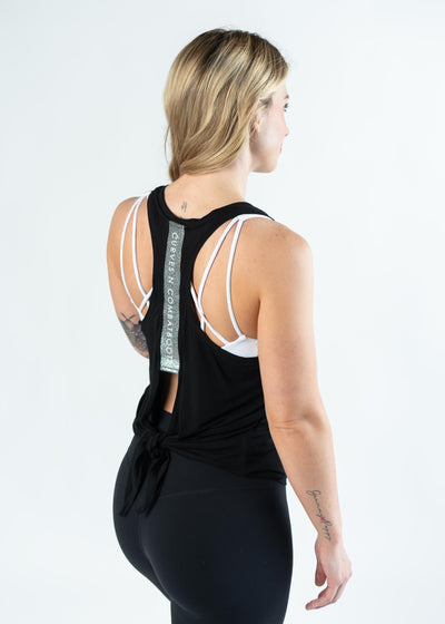 Tie Back Tank Top | Black