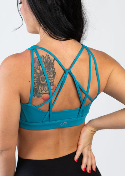 Essential Strappy Bra |  Teal