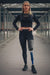 Kirstie Ennis right leg above the knee amputee leggings at CNC.