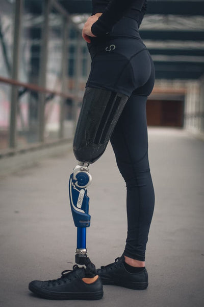 Wounded Warrior right leg above the knee leggings at CNC.