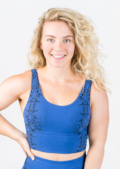 NKD Crop Bra 1.0 | Blue Snakeskin