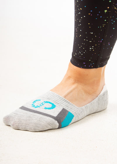 No-Show Socks | Two Pairs: Gray and White