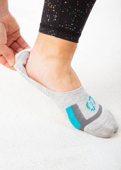 No-Show Socks | Two Pairs: Gray and White