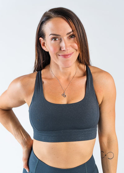 Lavish Mesh Crackle Bra | Storm