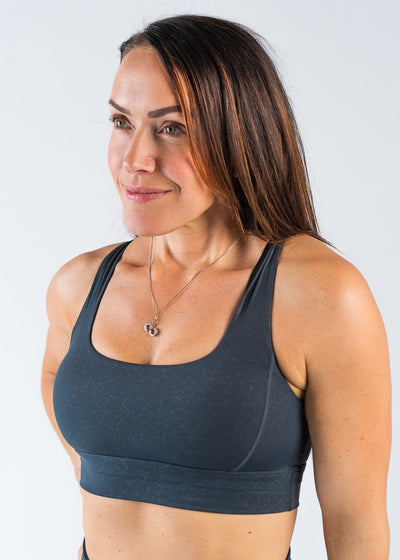 Lavish Mesh Crackle Bra | Storm