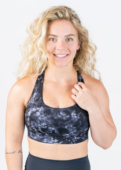 Essential Strappy Bra 1.0 | Black Tie-Dye