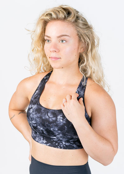 Essential Strappy Bra 1.0 | Black Tie-Dye