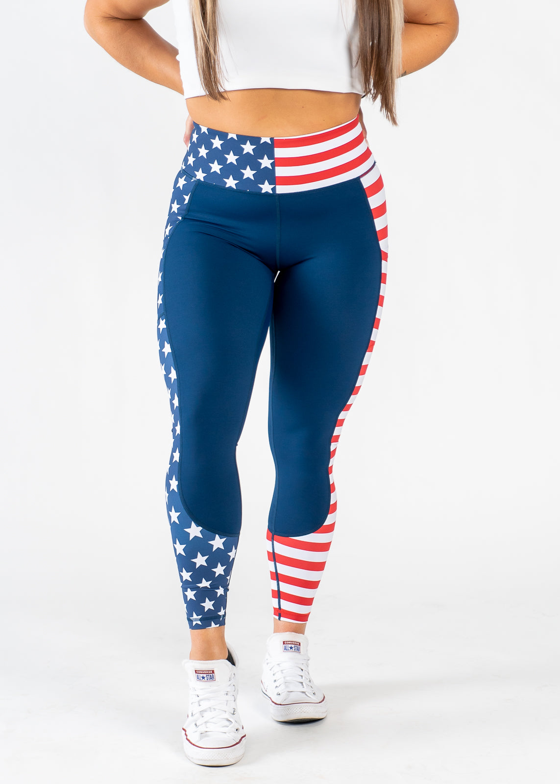 Got Pla(yed)id© Fleur Red, White & Blue Women's High-Waisted Picklebal –  Skyblue Pickleball