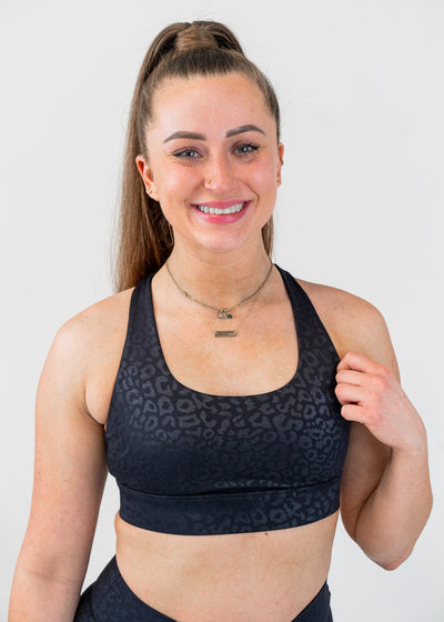 Essential Strappy Bra 1.0 | Black Leopard