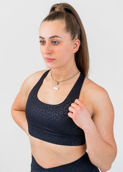 Essential Strappy Bra 1.0 | Black Leopard