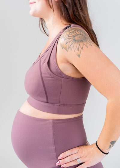 Maternity Nursing Sports Bra |  Plum